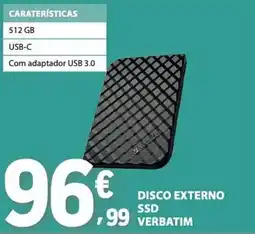 E.Leclerc disco externo ssd verbatim promoção