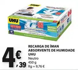 E.Leclerc Recarga de íman absorvente de humidade uhu neutro promoção