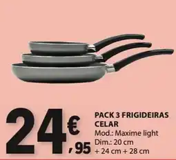 E.Leclerc Pack 3 frigideiras celar promoção