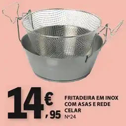 E.Leclerc Fritadeira em inox com asas e rede promoção