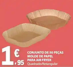 E.Leclerc molde de papel para air fryer quadrado/retangular promoção