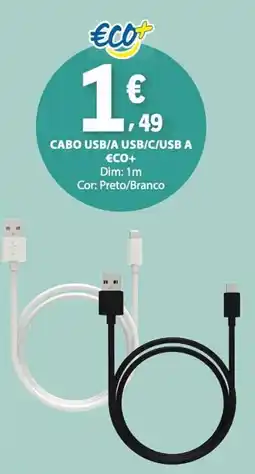 E.Leclerc Cabo usb/a usb/c/usb a eco+ promoção