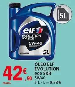 E.Leclerc óleo elf evolution 900 sxr 5w40 promoção