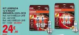 E.Leclerc Kit lâmpada osram promoção