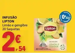 E.Leclerc Infusão lipton limão e gengibre promoção