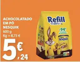 E.Leclerc Achocolatado em pó nesquik refill promoção