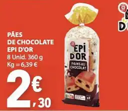 E.Leclerc pães de chocolate epi d'or promoção