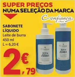E.Leclerc Sabonete líquido leite de burra confiança promoção