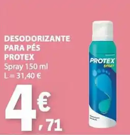 E.Leclerc desodorizante para pés protex promoção