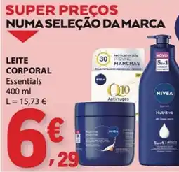 E.Leclerc Leite corporal essentials promoção