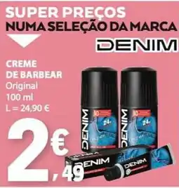 E.Leclerc creme de barbear original denim promoção