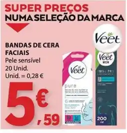 E.Leclerc Bandas de cera faciais veet promoção