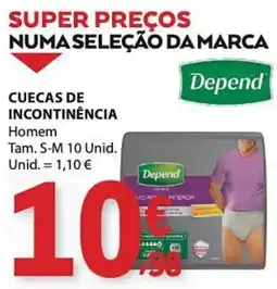 E.Leclerc Cuecas de incontinência homem depend promoção
