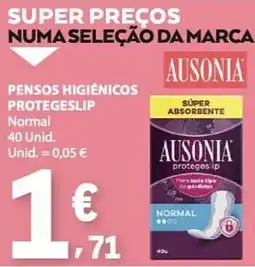 E.Leclerc pensos higiênicos protegeslip ausonia promoção