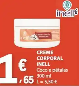 E.Leclerc creme corporal inell coco e pétalas promoção