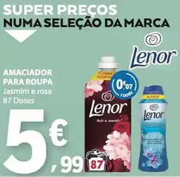 E.Leclerc Amaciador para roupa lenor jasmim e rosa promoção