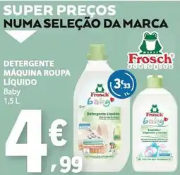 E.Leclerc Detergente máquina roupa líquido baby Frosch promoção