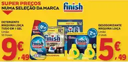 E.Leclerc Finish detergente máquina loiça tudo em 1 gel promoção