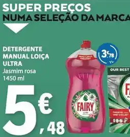 E.Leclerc Detergente manual loiça ultra jasmim rosa fairy promoção