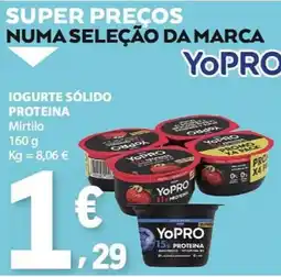 E.Leclerc Iogurte sólido proteína yoPro mirtilo promoção