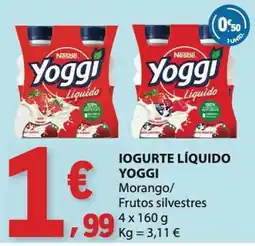 E.Leclerc Iogurte líquido yoggi morango/frutos silvestres promoção