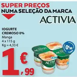 E.Leclerc Iogurte cremoso 0% mangas activa promoção