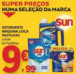 E.Leclerc Detergente máquina loiça pastilhas limão sun promoção