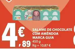 E.Leclerc salame de chocolate com amêndoa marca guia promoção