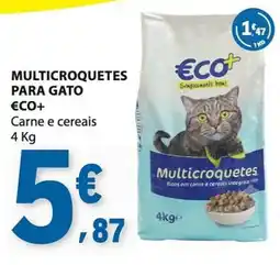 E.Leclerc Multicroquetes para gato eco+ carne e cereais promoção