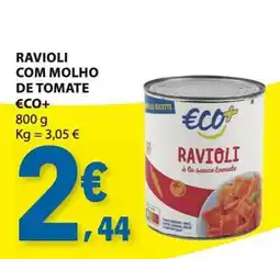 E.Leclerc Ravioli eco+ com molho de tomate promoção