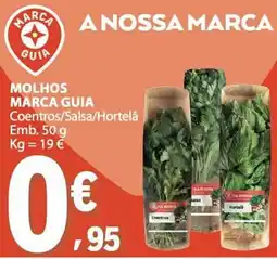 E.Leclerc molhos marca guia coentros/salsa/hortelã promoção