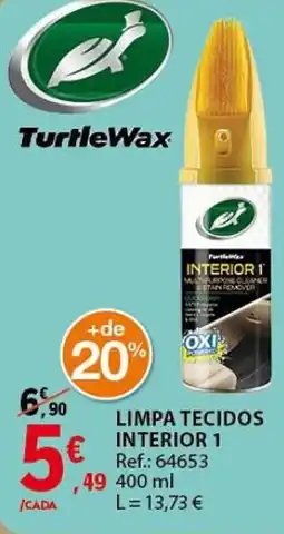 E.Leclerc TurtleWax limpa tecidos interior 1 promoção