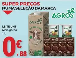 E.Leclerc Leite uht meio gordo agros promoção