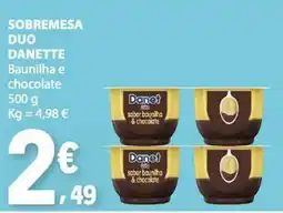 E.Leclerc Danette sobremesa duo baunilha e chocolate promoção