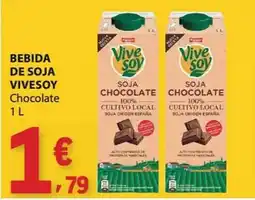 E.Leclerc Bebida de soja vivesoy chocolate promoção