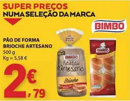 E.Leclerc Pão de forma brioche artesano bimbo promoção