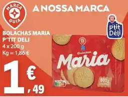E.Leclerc Bolachas maria p'tit deli promoção