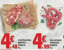 E.Leclerc Costeletas mistas porco promoção