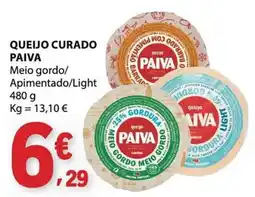 E.Leclerc Queijo curado paiva meio gordo/apimentado/light promoção