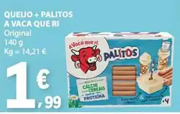 E.Leclerc Queijo + palitos a vaca que ri original promoção