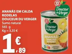 E.Leclerc Ananás em calda rodelas douceur du verger promoção