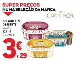 E.Leclerc Gelado les desserts solero carte d'or promoção