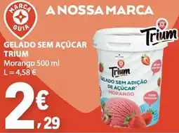E.Leclerc gelado sem adição de açúcar trium morango promoção