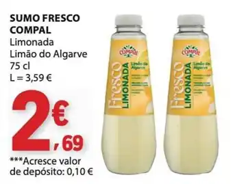 Sumo fresco compal limonada limão do algarve