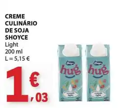 E.Leclerc Creme culinário de soja shoyce light promoção