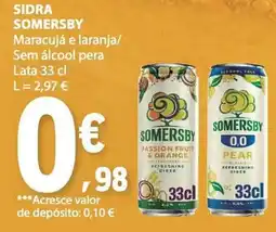 E.Leclerc Sidra somersby maracujá e laranja/sem álcool pera promoção