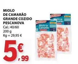 E.Leclerc miolo de camarão grande pescanova promoção