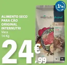 E.Leclerc alimento seco para cão original internutri vaca promoção