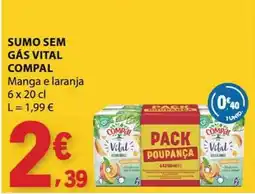 E.Leclerc Sumo sem gás vital compal manga e laranja promoção