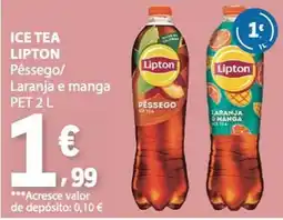 E.Leclerc Ice tea lipton pêssego laranja e manga promoção